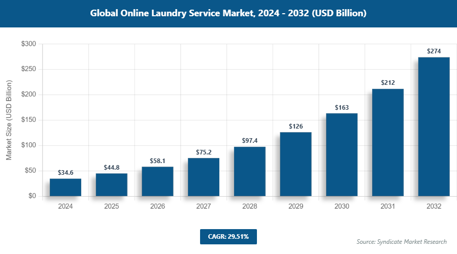 Global Online Laundry Service Market Size